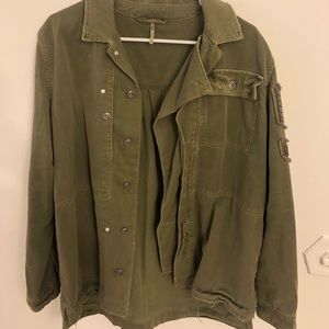 Free People Embellished Army Jacket